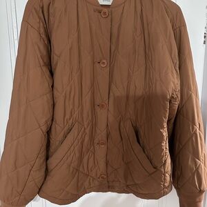 Aritzia Quilted Brown Jacket